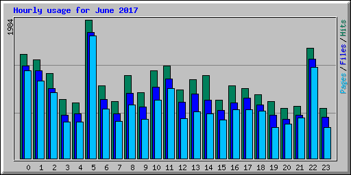 Hourly usage for June 2017