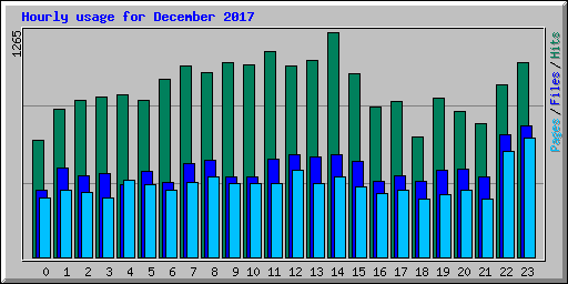 Hourly usage for December 2017