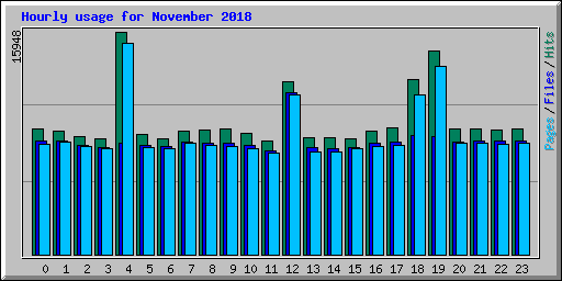 Hourly usage for November 2018