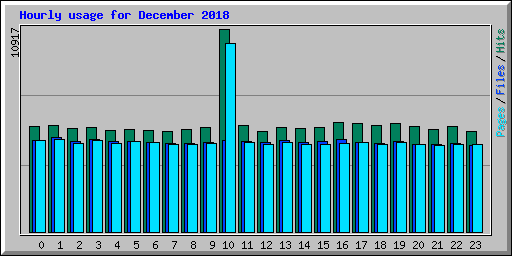 Hourly usage for December 2018