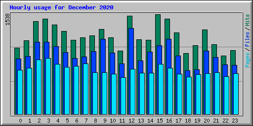 Hourly usage for December 2020