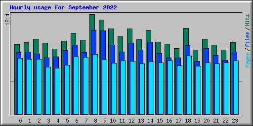 Hourly usage for September 2022