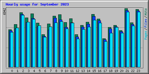 Hourly usage for September 2023