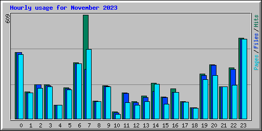 Hourly usage for November 2023