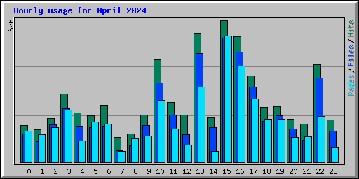 Hourly usage for April 2024