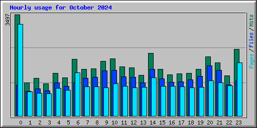 Hourly usage for October 2024