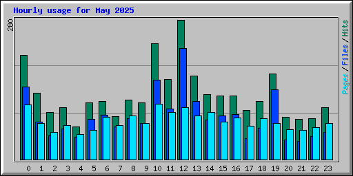 Hourly usage for May 2025